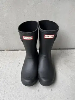 HUNTER ブラック レインブーツ 23.5cm