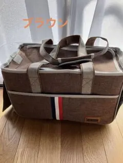 子犬、猫用キャリーバッグ Sブラウン肩紐ありGPR 一度試用のみ