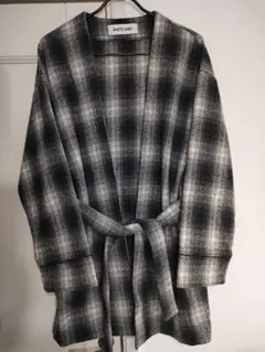 美品✦WHITELANDホワイトランド　ガウンコート　F　シャドーチェック