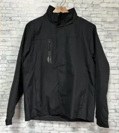 ブラック ジャンパー ファスナーフード付き レディースアウター Mサイズ