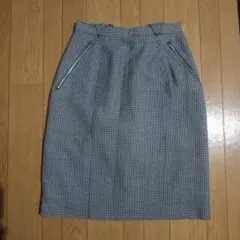 SUNCA チェック柄 タイトスカート ひざ丈