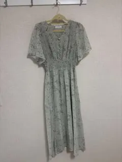 【natural couture】フレアスリーブお上品ワンピース