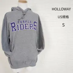 ば*で様 HOLLOWAY パーカー 紫 刺繍ロゴ US規格 S *855