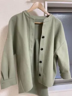 BLUE RONCEグリーン フリース ボタン付きジャケット