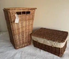 【昭和様専用】天然素材蓋付きパスケット２点まとめセット