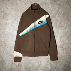 NIKEコットントラックジャケット ジャージ スウェットブルゾン L ブラウン