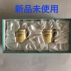 新品未使用　ティファニー デミタスカップ&ソーサー ピンクチューリップ イエロー