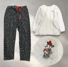 ユニクロ　パジャマ　もこもこルームウェア　ミニー　ディズニー