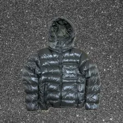 00s old UNIQLO ダウンジャケット 光沢 M 短丈 y2k テック