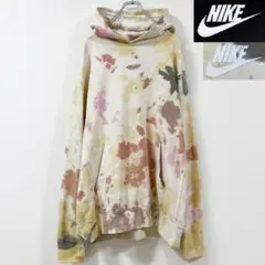 4XL相当　NIKE　ナイキ　スウッシュロゴ　ブリーチ　パーカー　フーディー