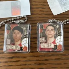 バレーボール　高橋慶帆、富田選手アクリルキーホルダーセット
