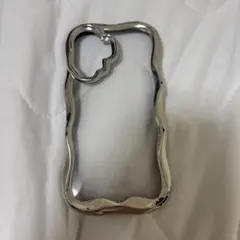 ウェーブデザイン iPhoneケース シルバー