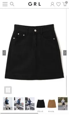 デニムスカート 台形ミニスカート