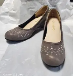 グレー パンプス