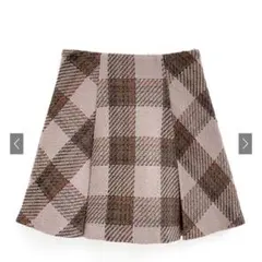 GRL インパン裏地付きツイードチェックミニスカート[tu1441] Sサイズ