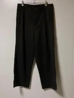 MONO-MART ブラック ワイドパンツ サイドポケット付き