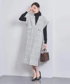 極美品✨UNITED ARROWSミックスツイード ジャンパースカート　38