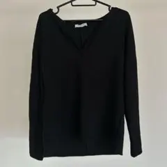 長袖 トップス　ブラック　黒　S