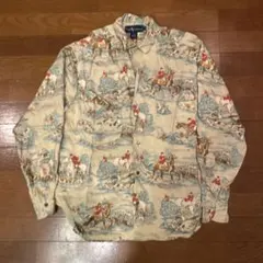 80s POLO RALPH LAUREN ラルフローレン レーヨンボタンシャツ