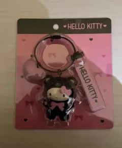 本日限定販売 サンリオ まっくろアニマルズ ハローキティ キーホルダー