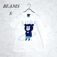 《ビームス》Tシャツ/クマ/メンズ/シンプル/ホワイト/S