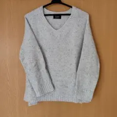 【日本製】 Vネックニットセーター【グリーンレーベルリラクシング】