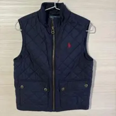 お値下げPolo by Ralph Lauren ネイビー ダウンベスト4/4T