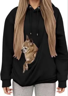 カンガルーパーカー　兼用　XL ブラック