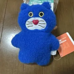 【新品未使用】mojojojo nickyカラビナ付きぬいぐるみポーチ 青 ねこ
