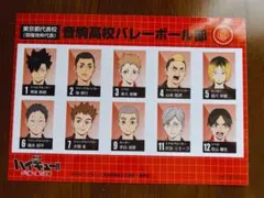 ハイキュー ゴミ捨て場の決戦 特典 選手名鑑風ブロマイド 音駒