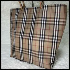 【極美品】　Burberryロンドン　トートバッグ　ノバチェック　バーバリー