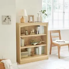 白井産業アンティーク調　本棚　飾り棚　ラック　シェルフ　収納　プロ組み立て済み②