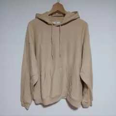 【新品未使用品】WEGO ベージュ フード付きスウェットパーカー L