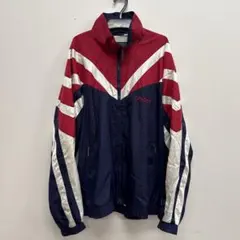 adidas 古着　ナイロンジャケット ネイビー/レッド