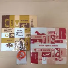 【新品・未開封】JRAウェルカムチャンス　景品セット　ハンドタオル&キーホルダーのサムネイル