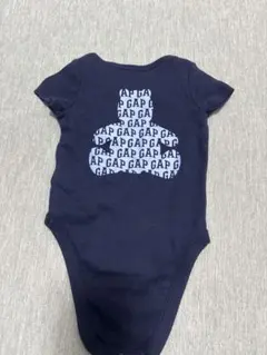 GAP ネイビー プリントロンパース　くま柄　半袖