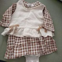 SLIP SLIP チェック柄ワンピース 70