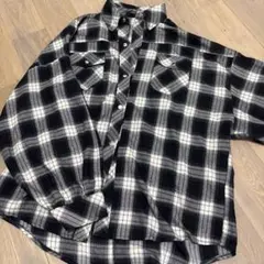 起毛オーバーチェックシャツ