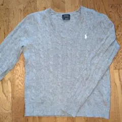 Polo Ralph Lauren グレー Vネック セーター S