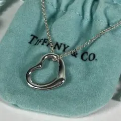 Tiffany & Co. オープンハート ネックレス SV925 純正チェーン - メルカリ