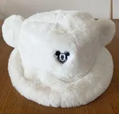 ★ミッキーマウス 耳付きバケットハット 白★