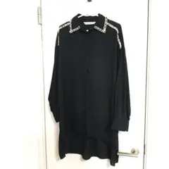 ZARA BASIC ブラック ロングシャツ