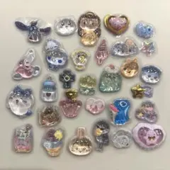 40 ボンボンドロップシール　立体　フレークシール　キャラクター　おすそ分け