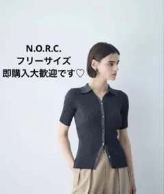 Ｎ.O.Ｒ.C.ラメ リブハーフスリーブポロTのサムネイル
