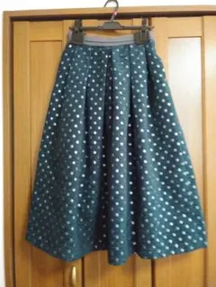 IENA LA BOUCLE ドットジャガードタックスカート