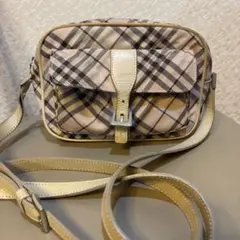 BURBERRY バーバリーブルーレーベル　チェック柄　ショルダーバック ピンクのサムネイル