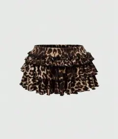 SHEIN ミニ スカート ヴィンテージ y2k ギャル レオパード柄 ヒョウ柄