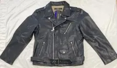 Curphey leather カーフィーライダースレザージャケットネイビー L