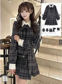 GRL dk1587 チェック柄 ワンピース L