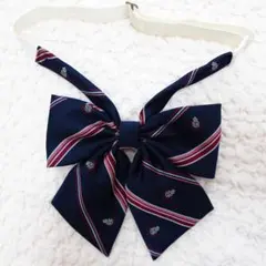 EASTBOY イーストボーイ スクールリボン ストライプ 紋章 エンブレム 紺